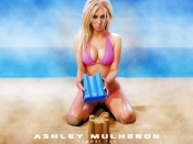 Ashley Mulheron pink bikini