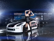 Hot Babe and Nissan GTR