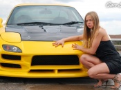 Mazda rx7 and hot girl