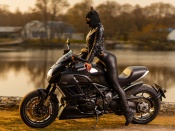 Ducati Diavel and cosplay babe