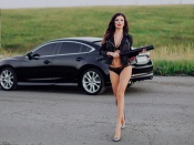 Mazda 6 and lingerie babe
