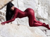 Red lust body paint