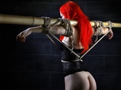 Tied up redhead