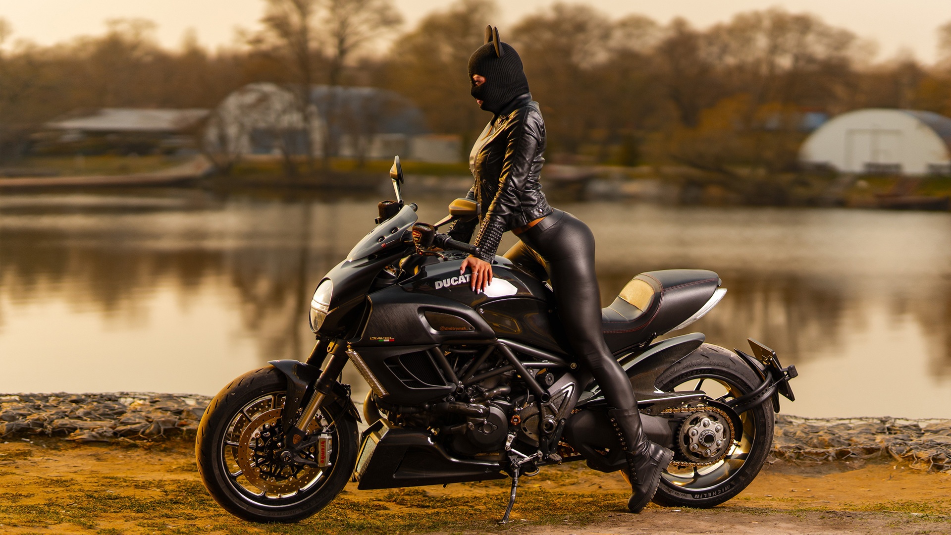 Ducati Diavel and cosplay babe