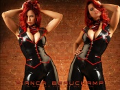 Bianca Beauchamp latex suit